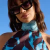 Marsha | Otra Black Thick Cat Eye Sunglasses