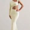 Neomie | Cream Fishtail Maxi Skirt