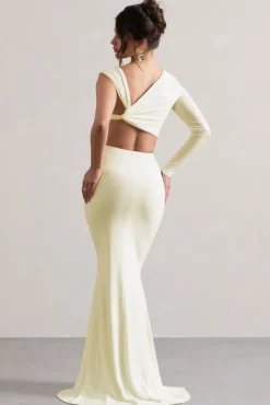 Neomie | Cream Fishtail Maxi Skirt