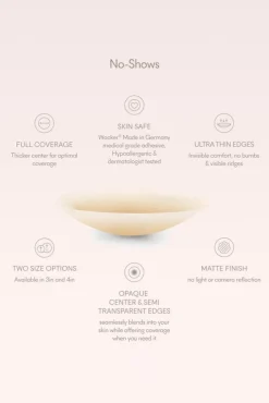 No-Show | NOOD Round Nipple Covers 3 Inch No.7