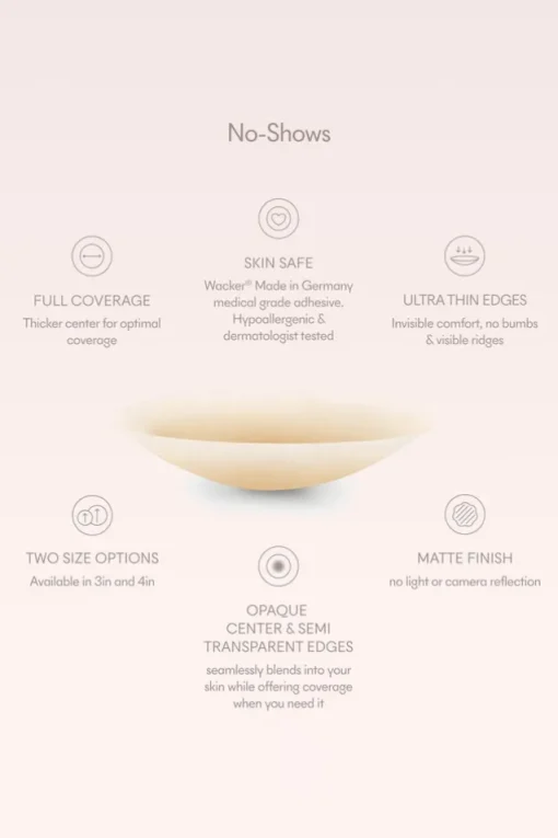 No-Show | NOOD Round Nipple Covers 3 Inch No.7