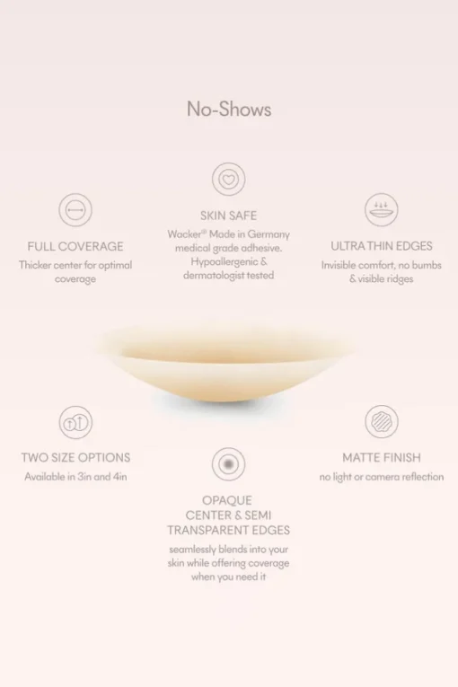 No-Show | NOOD Round Nipple Covers 3 Inch No.3