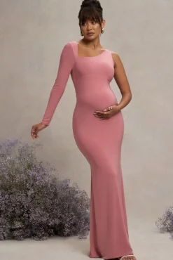 Oh Baby | Blush Maternity One Shoulder Bodycon Maxi Dress