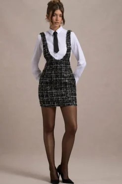 Oxford | Black Boucle Sleeveless Pinafore