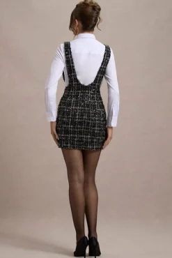 Oxford | Black Boucle Sleeveless Pinafore