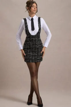 Oxford | Black Boucle Sleeveless Pinafore
