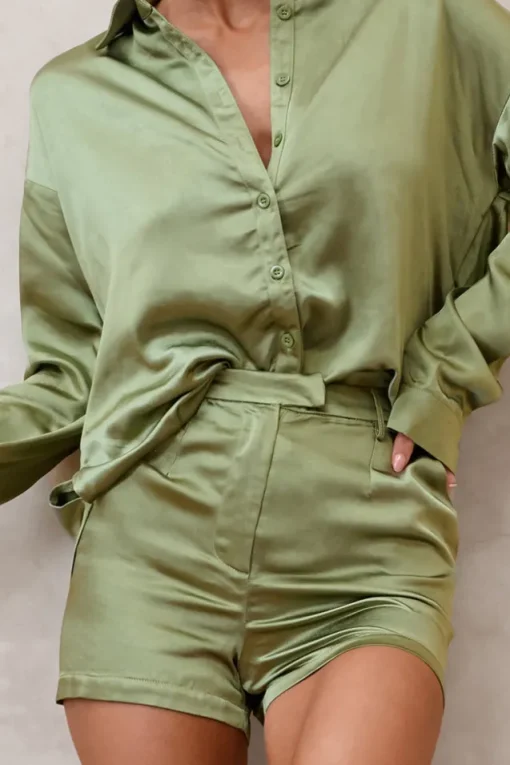 Persistence | Olive Tailored Shorts