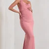 Phantasy | Blush Pink Maternity Cowl Neck Maxi Dress