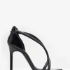 Pluto | Black Patent Diamante Heeled Sandals