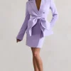 Prized | Lilac Tailored Blazer Dress With Bow