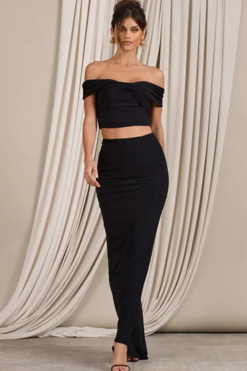 Raye | Black High Bodycon Pencil Skirt