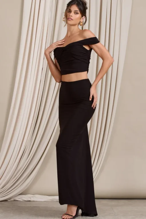 Raye | Black High Bodycon Pencil Skirt