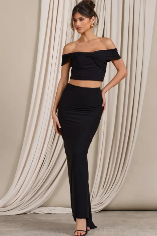 Raye | Black High Bodycon Pencil Skirt