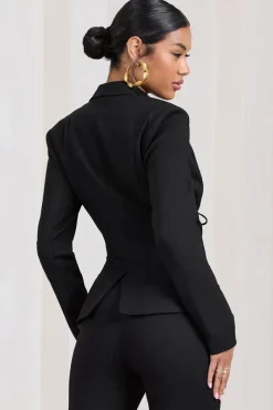 Runway Ready | Black Laced Corset Tailored Blazer