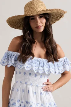 Solara | Beige Straw Sun Hat