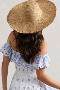 Solara | Beige Straw Sun Hat