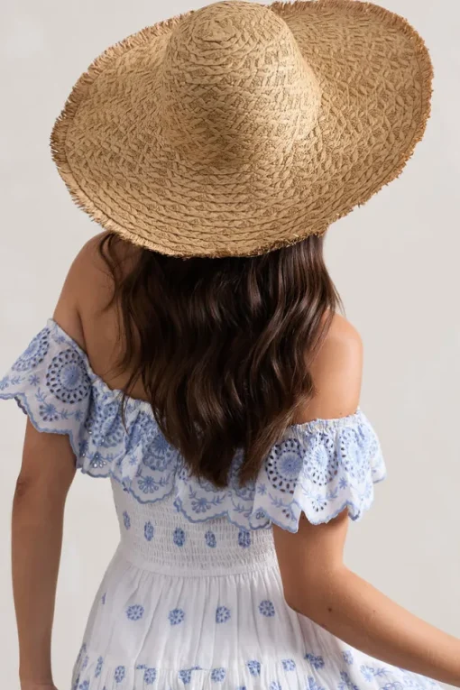 Solara | Beige Straw Sun Hat