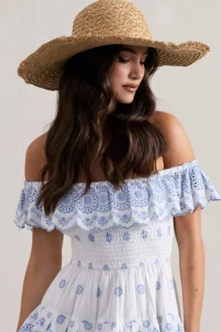 Solara | Beige Straw Sun Hat