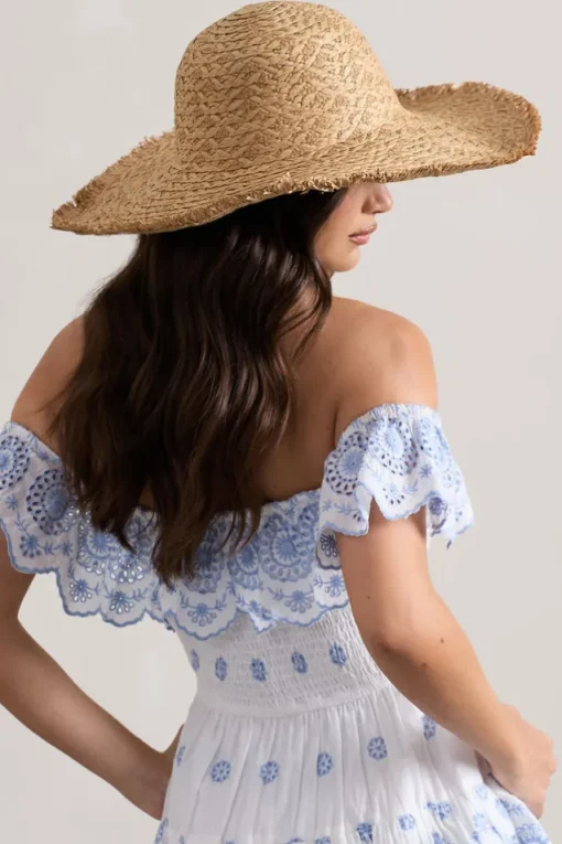 Solara | Beige Straw Sun Hat