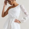 Sonny | White Lace Asymmetric Playsuit