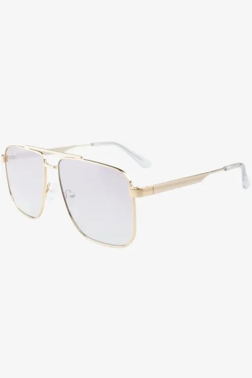 Sorrento | Otra Gold Oversized Pink Tinted Sunglasses