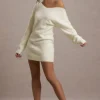 Terra | Cream Faux Mohair Oversized Mini Dress