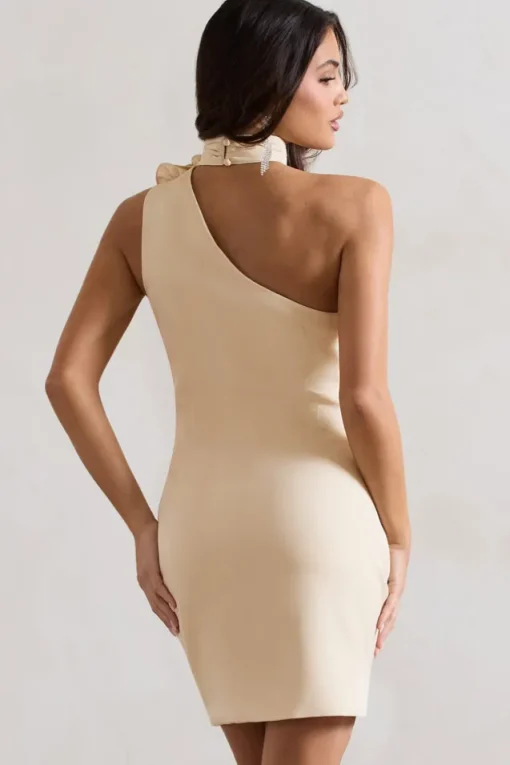 The Social | Lemon Mini Dress With Ruffled Choker