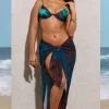 Whirl | Blue Print Chiffon Wrap Sarong