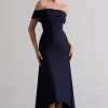Windsor | Navy Bardot Midi Dress