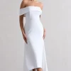 Windsor | White Bardot Midi Dress