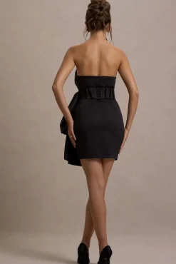 Winner | Black Bandeau Mini Dress With OversizedBow