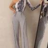 Worthy | Grey Lace-Up Detail Trousers in crepe