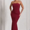 Wren | Berry Ruched Bandeau Maxi Dress