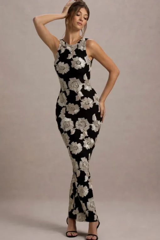Zoella | Ecru Floral Print Sleeveless Maxi Dress